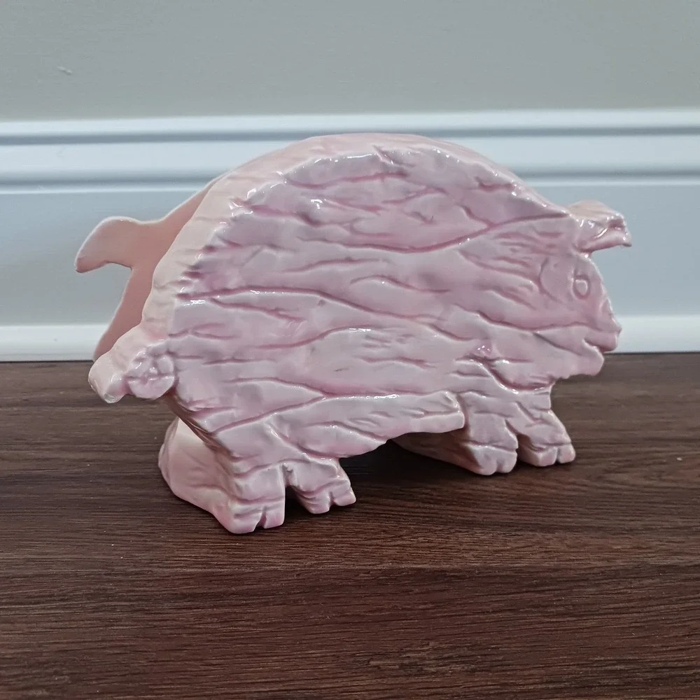 Light Pink‎ Ceramic Pig Napkin Holder 7.5 x 4.5 x 3 Farmcore
